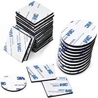 120 Piezas Pad Adhesivo- espuma adhesiva de Doble Cara Cinta Adhesiva Fuerte de Montaje- Cuadrado y Redondo (Negro)